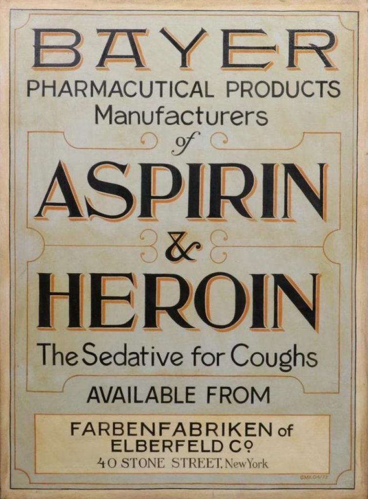 publicite bayer heroine drogues